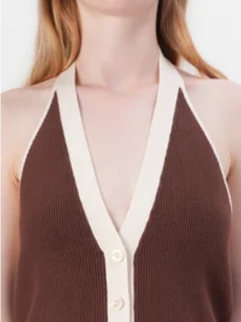NWT A&F Ribbed Halter Neck Top - Picture 5 of 12